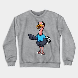 Human-like Anthropomorphic Cute Cartoon Ostrich Crewneck Sweatshirt